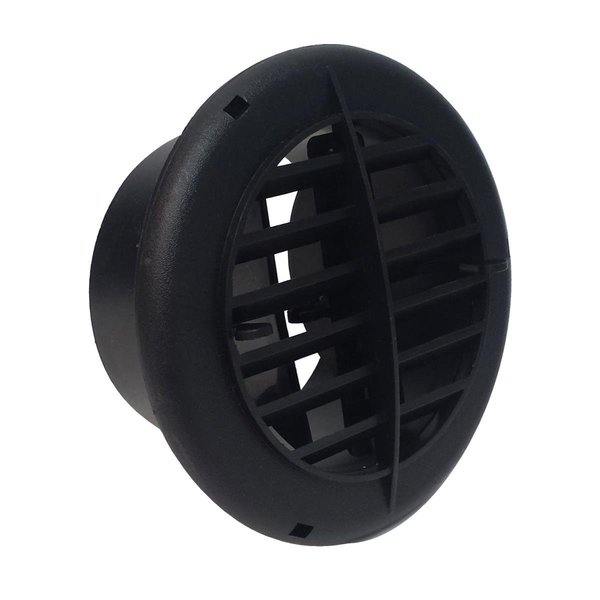 Backseat Round Heating & AC Register; Black - Carded BA364154